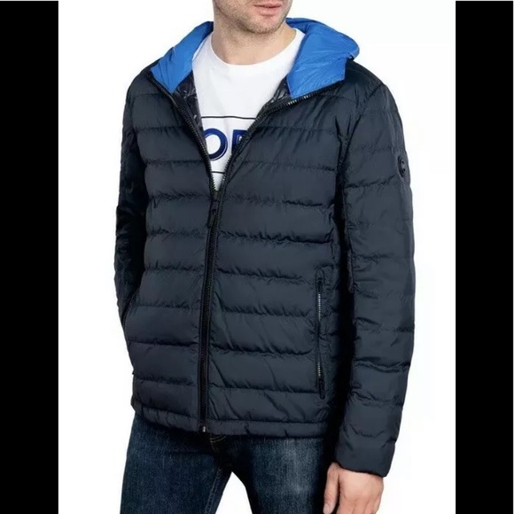 Michael Kors lightweight puffer jacket dark blue